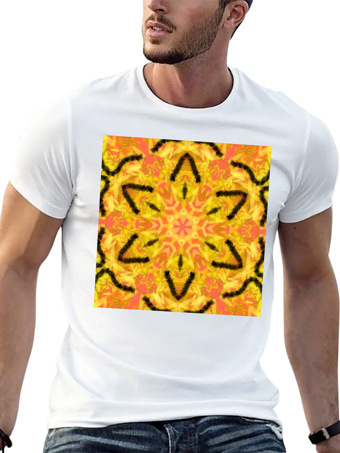 Kaleidoscope Graphic Black Tee