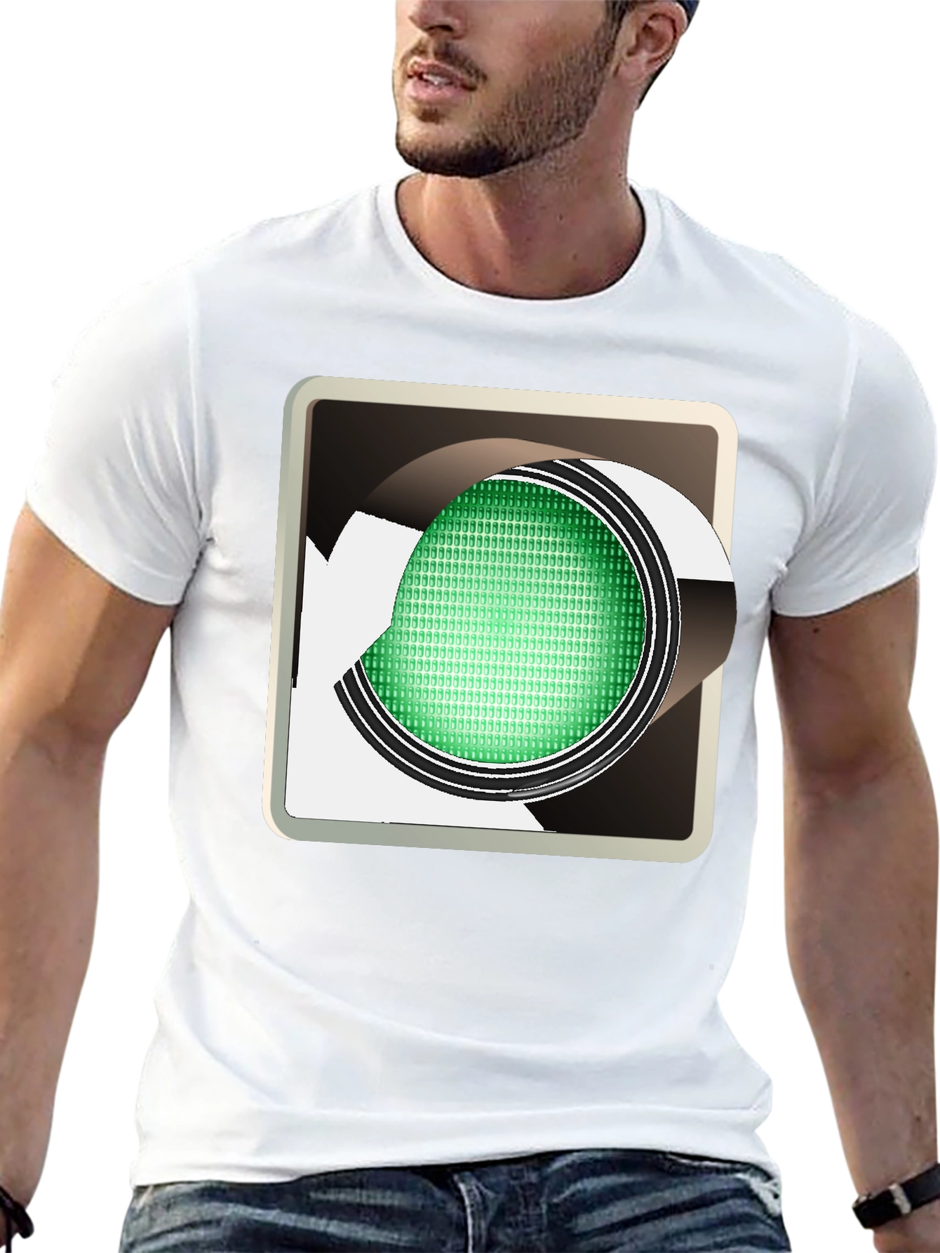 Green Light Graphic Tee - Modern Urban Style