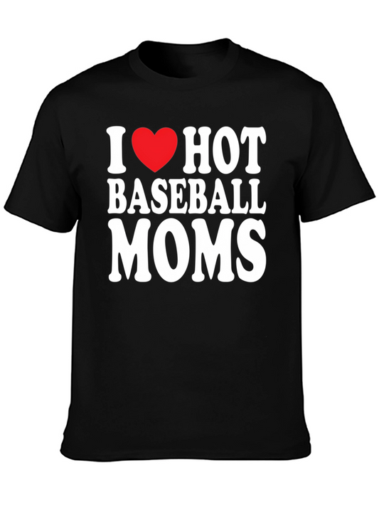 I Heart Hot Baseball Moms Graphic Tee