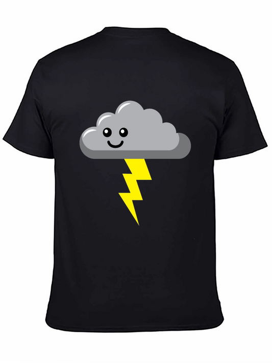 Funny Weather Cloud & Lightning Bolt Graphic Tee