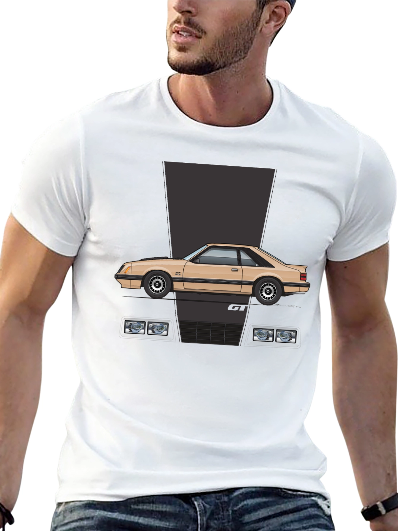 Retro 80s Car Graphic Tee - Classic Cool