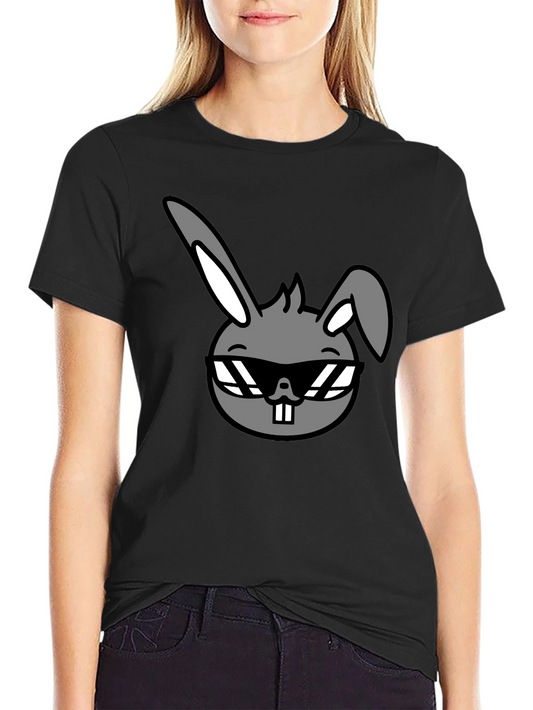 Cool Rabbit Graphic Tee - Unisex Black T-Shirt