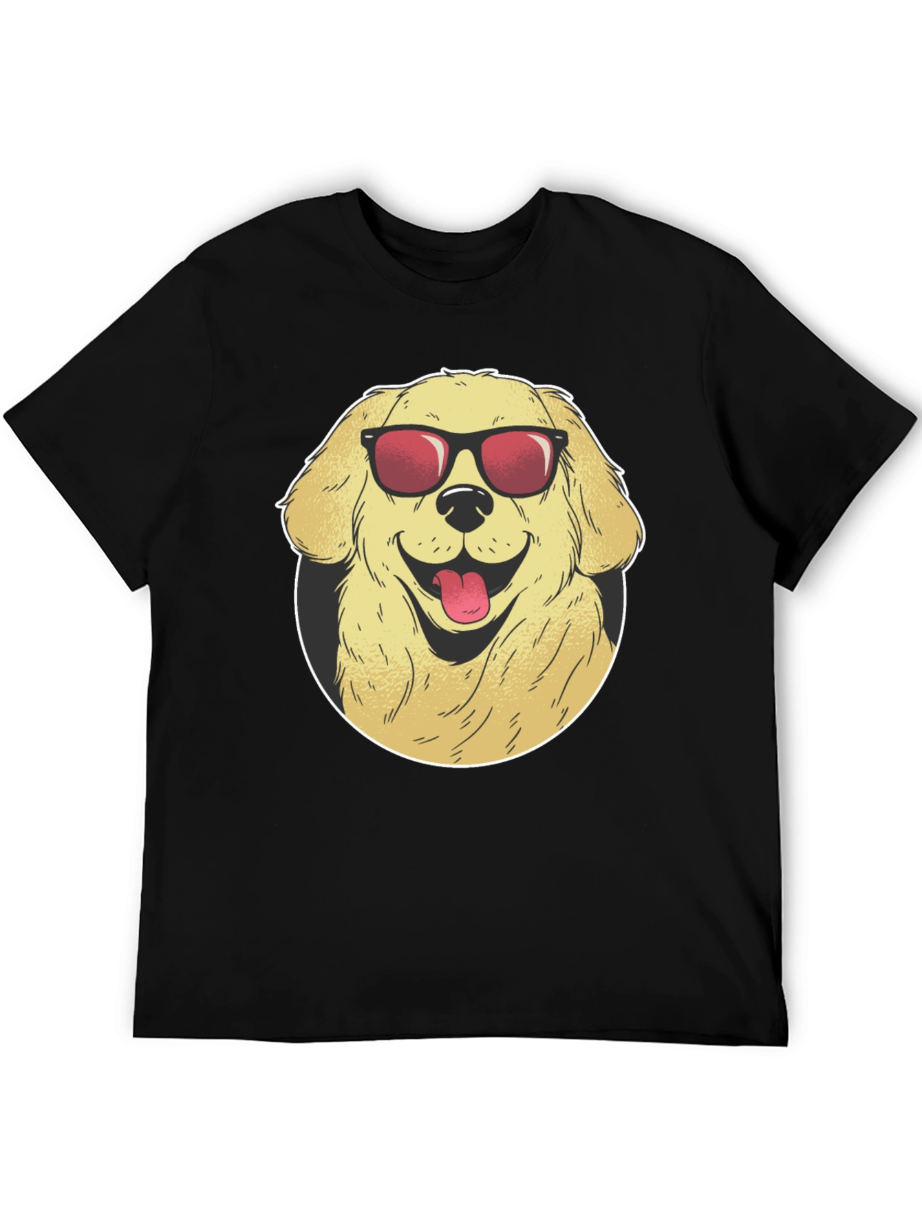 Cool Dog Graphic Tee - Black Cotton T-Shirt