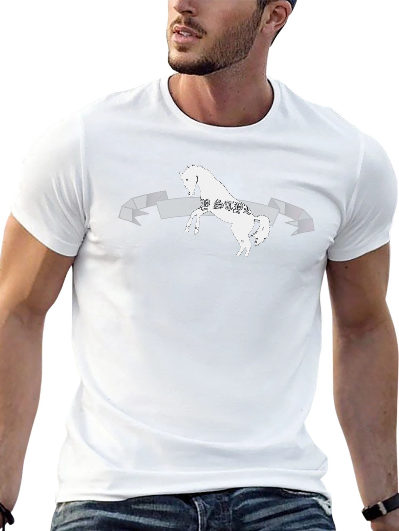 Black Horse Graphic T-Shirt - My Style