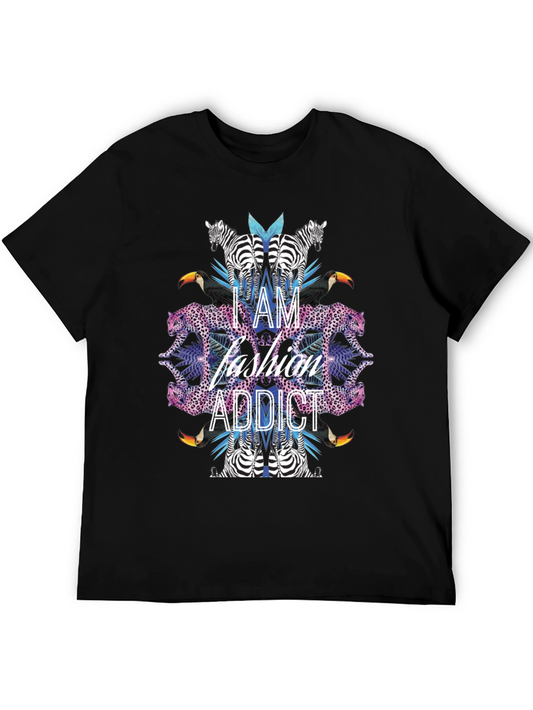 I am Fashion Addict Graphic Print T-Shirt
