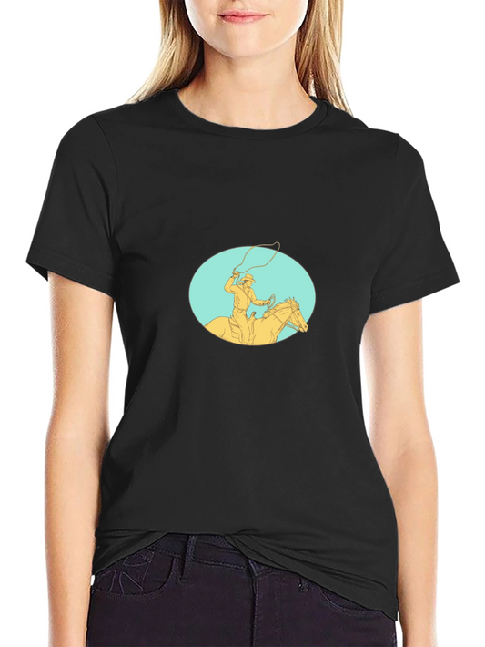 Cowboy Lasso T-Shirt - Black Tee