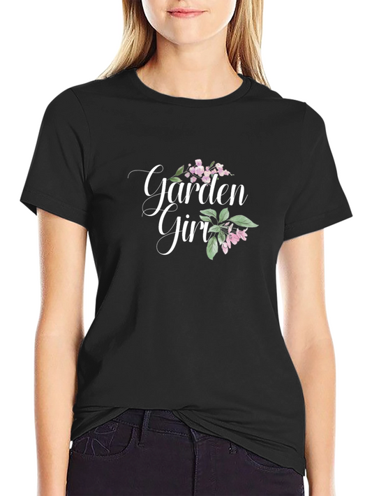Garden Girl Graphic Tee - Black