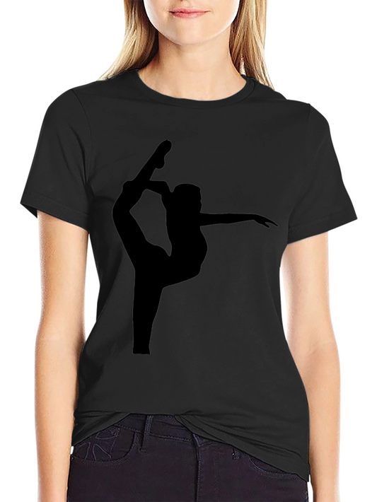 Gymnast Silhouette Black T-Shirt