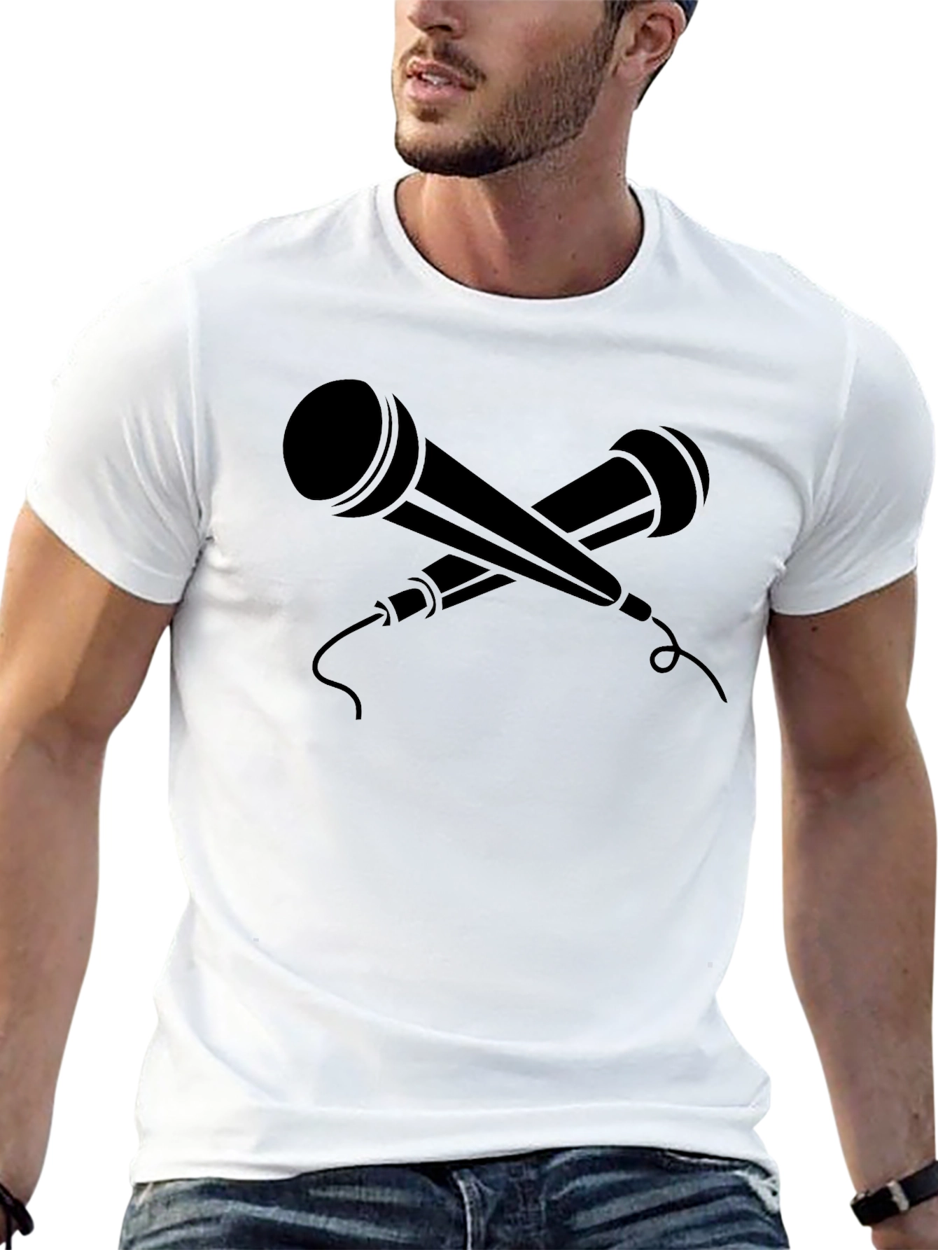 Mic Drop Graphic Tee - Mens Black T-Shirt