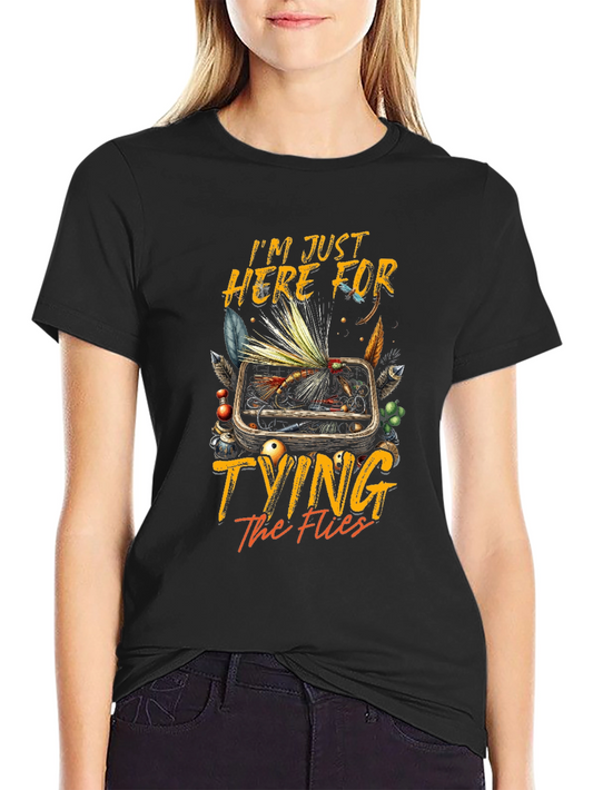 Fly Fishing T-Shirt: Tying the Flies