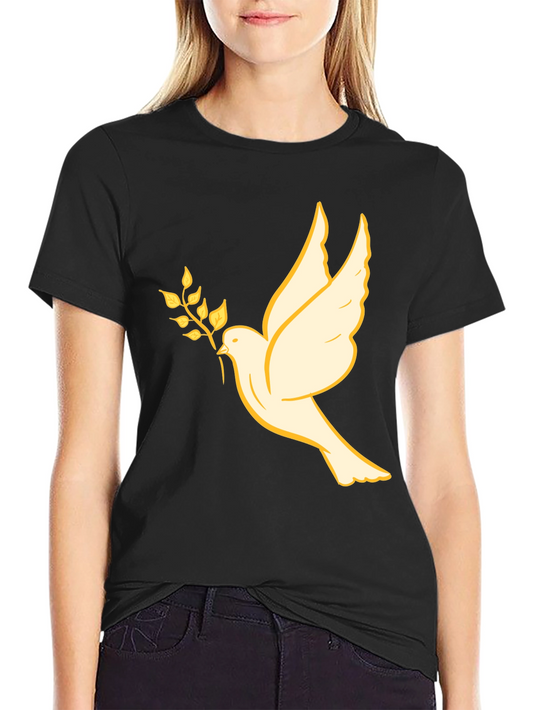 Dove Olive Branch Graphic Tee - Black