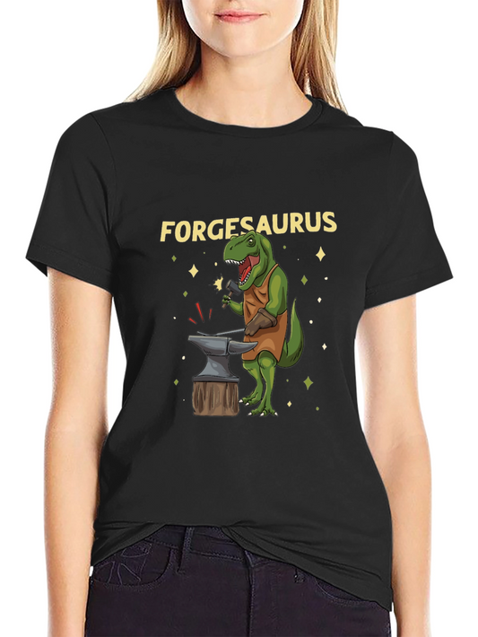 Forgesaurus T-Shirt - Blacksmith Dinosaur Tee