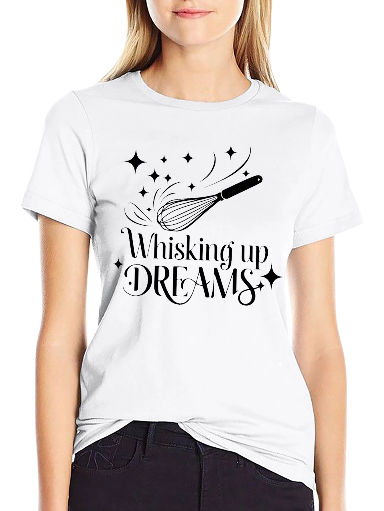 Whisking Up Dreams Graphic Tee - Black