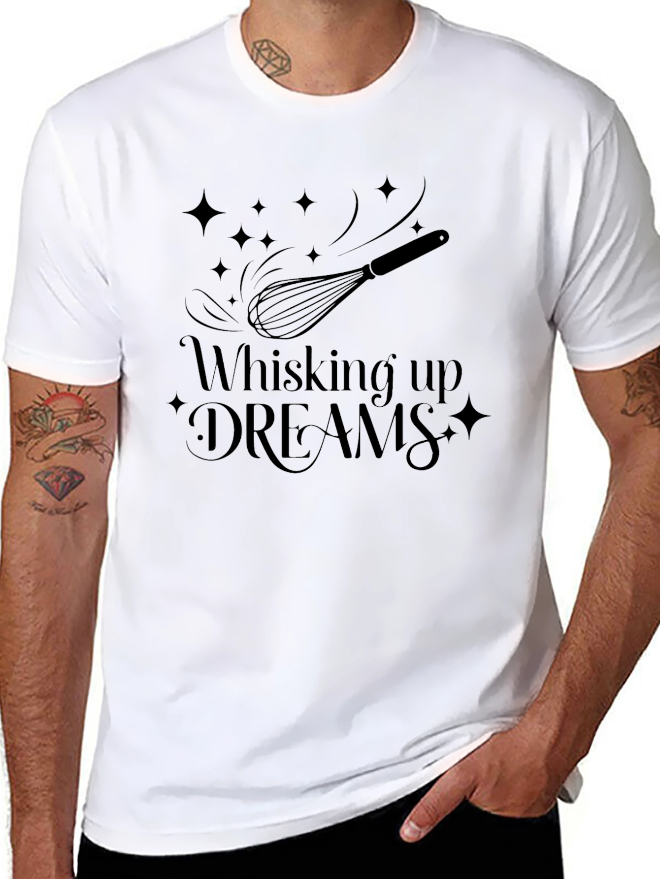 Whisking Up Dreams Graphic Tee - Black