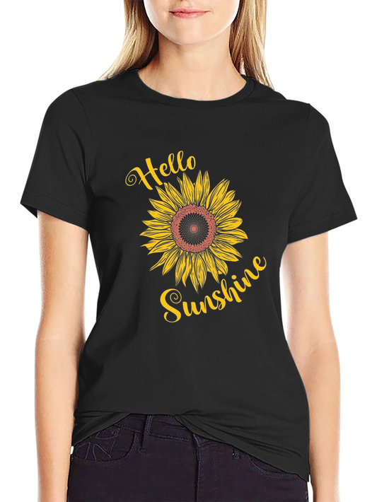 Hello Sunshine Sunflower Graphic Tee