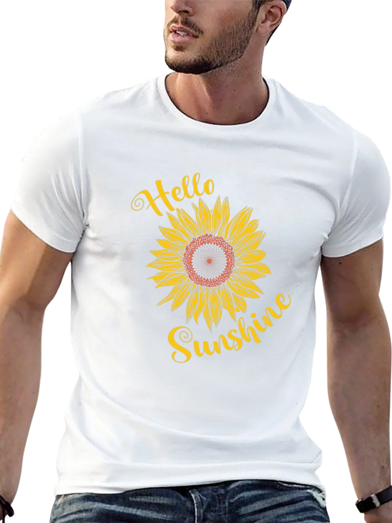 Hello Sunshine Sunflower Graphic Tee