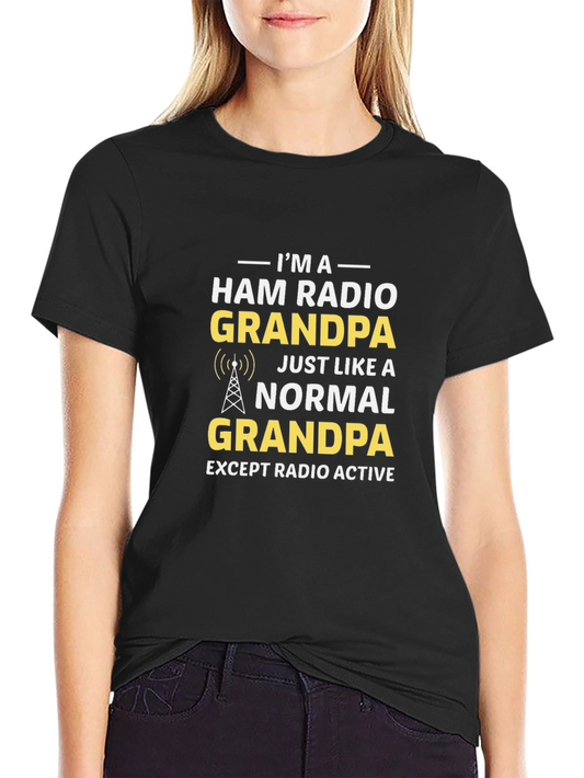 Ham Radio Grandpa Black T-Shirt