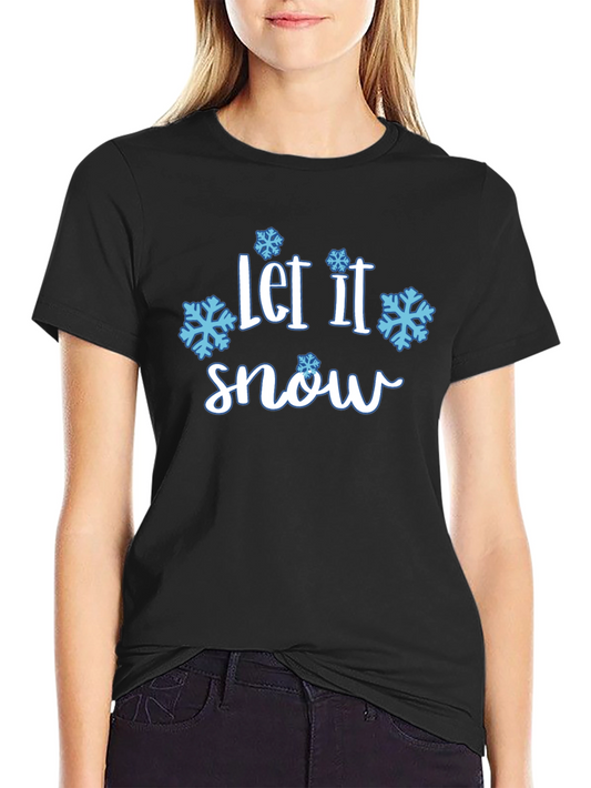 Let It Snow Graphic Tee - Holiday Festive Shirt