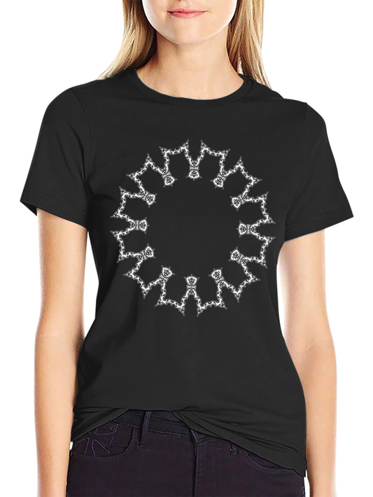 Black Tee with Mandala Design