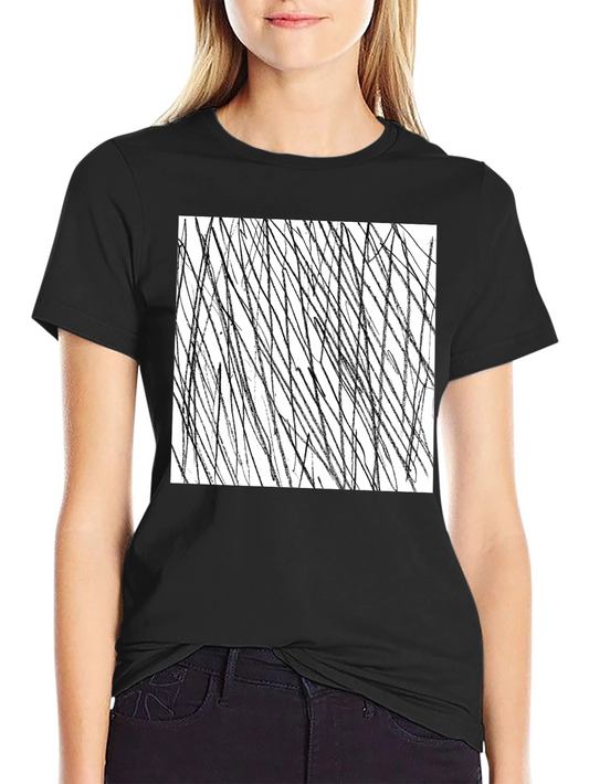 Abstract Black Line Art Graphic Tee
