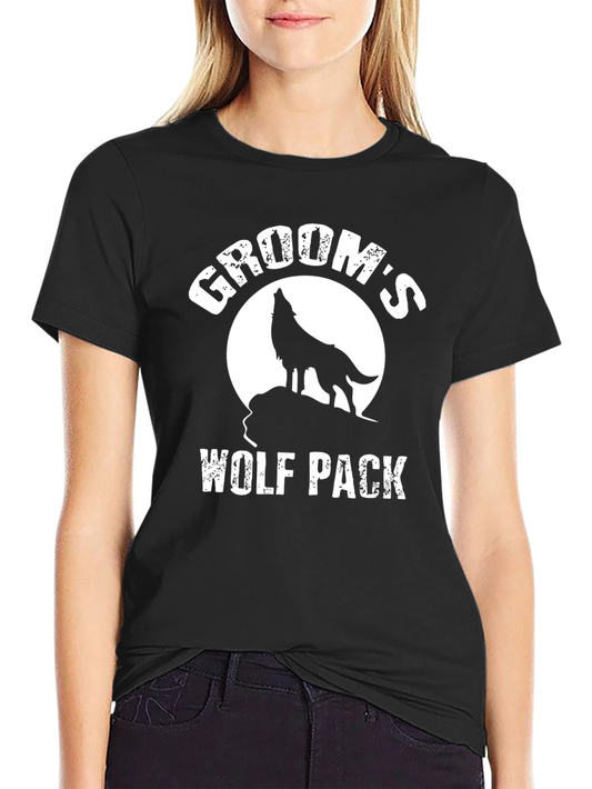 Grooms Wolf Pack T-Shirt - Bachelor Party Tee