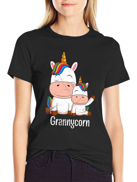 Grannycorn T-Shirt Cute Unicorn Graphic Tee