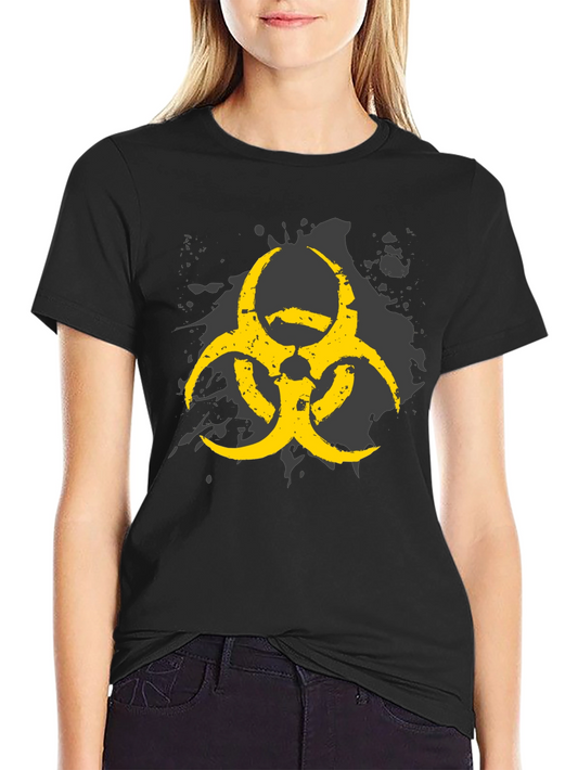 Biohazard Symbol Graphic Print Mens T-Shirt
