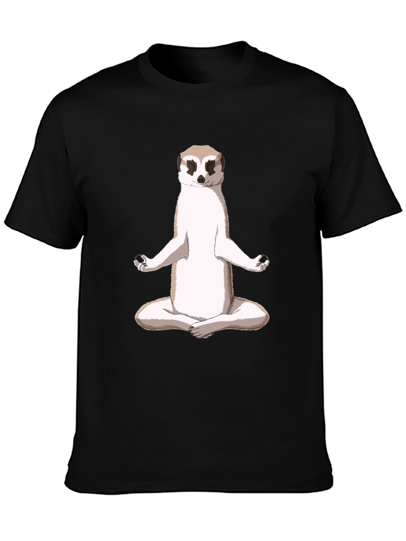 Meditating Meerkat T-Shirt - Zen Animal Tee