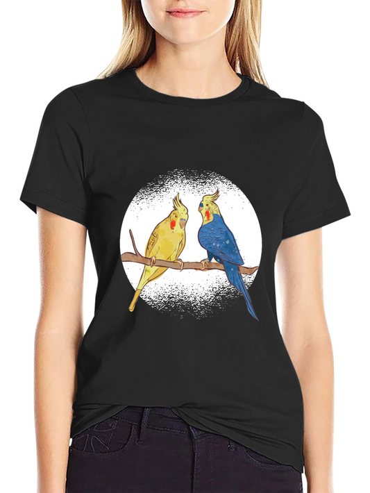 Cockatiel Couple T-Shirt - Bird Lover Tee