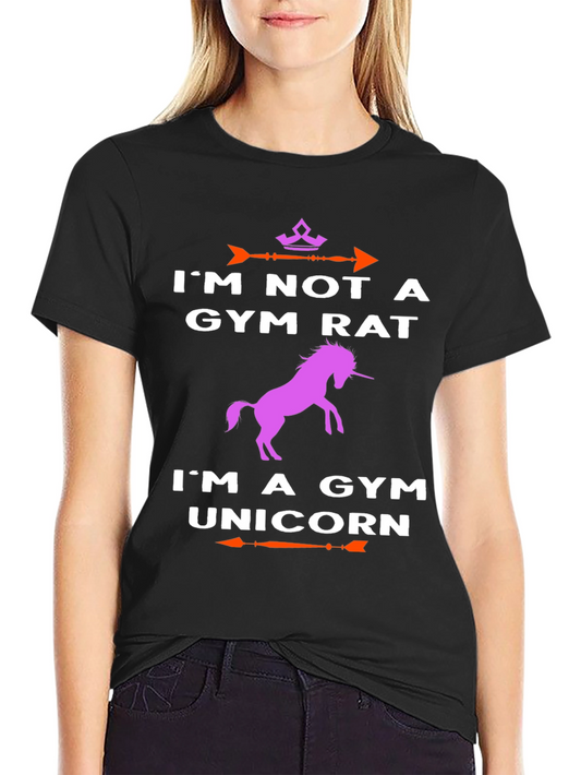 Gym Unicorn Graphic T-Shirt - Funny Workout Tee