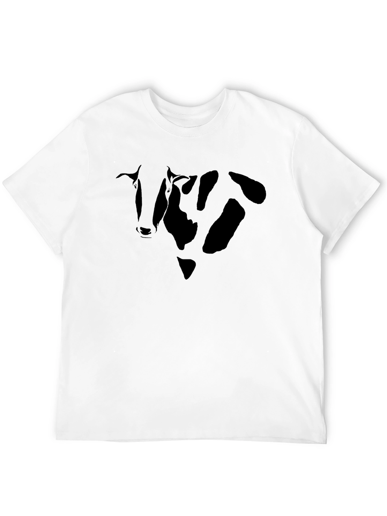 Cow Graphic T-Shirt - Black Casual Wear