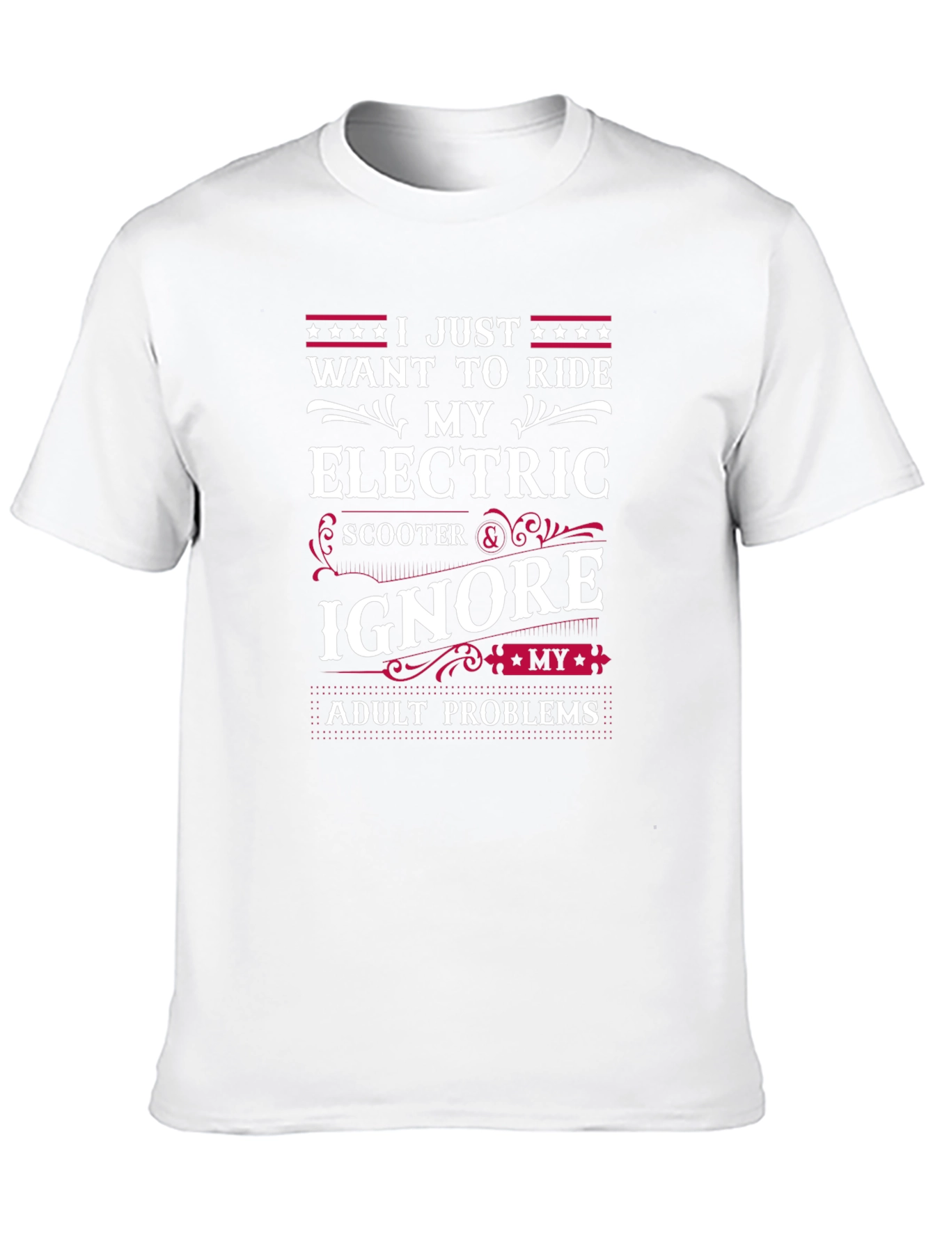 Electric Scooter Rider T-Shirt - Ignore Adult Problems