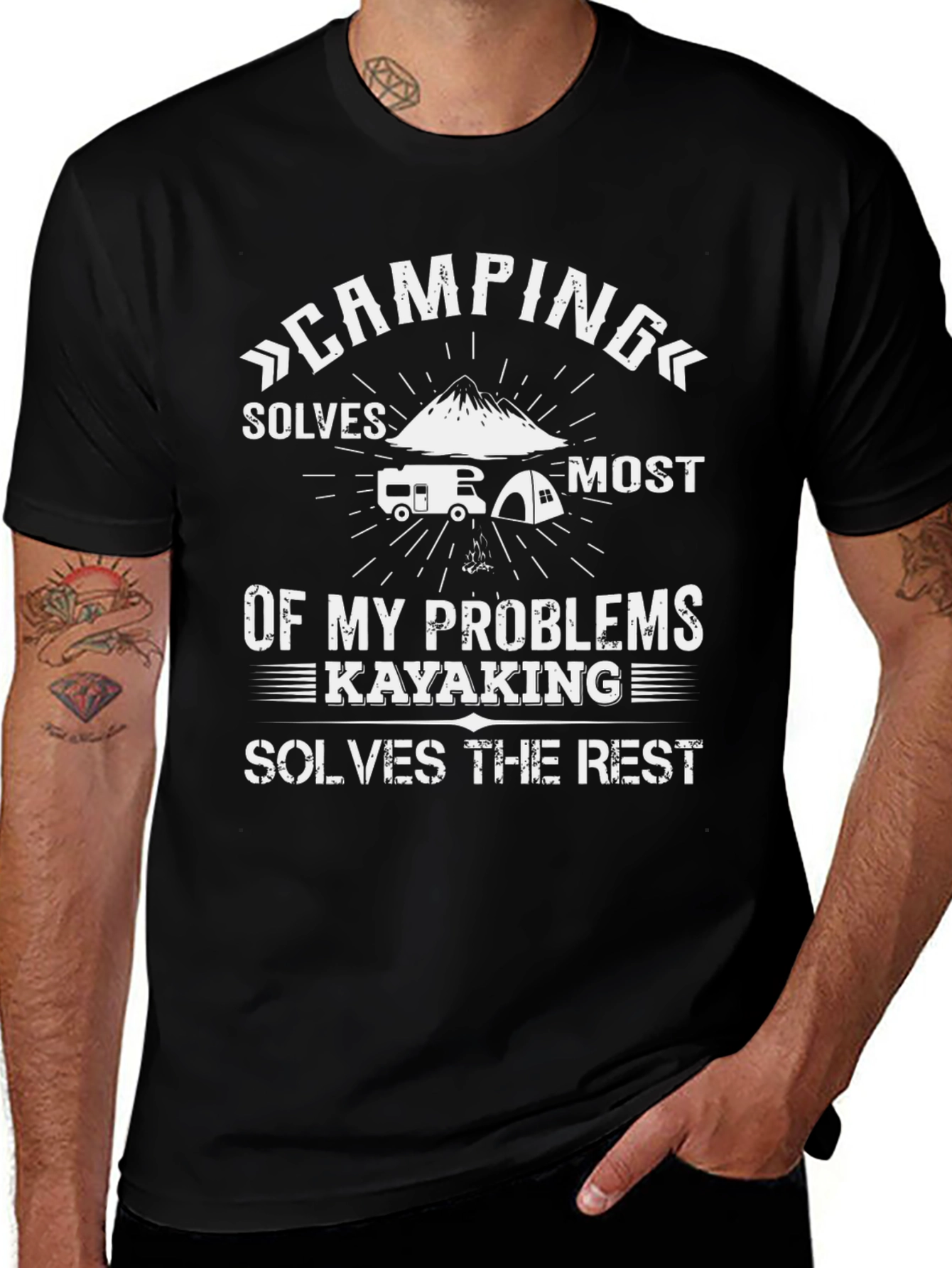 Camping & Kayaking Problem Solver Graphic Tee