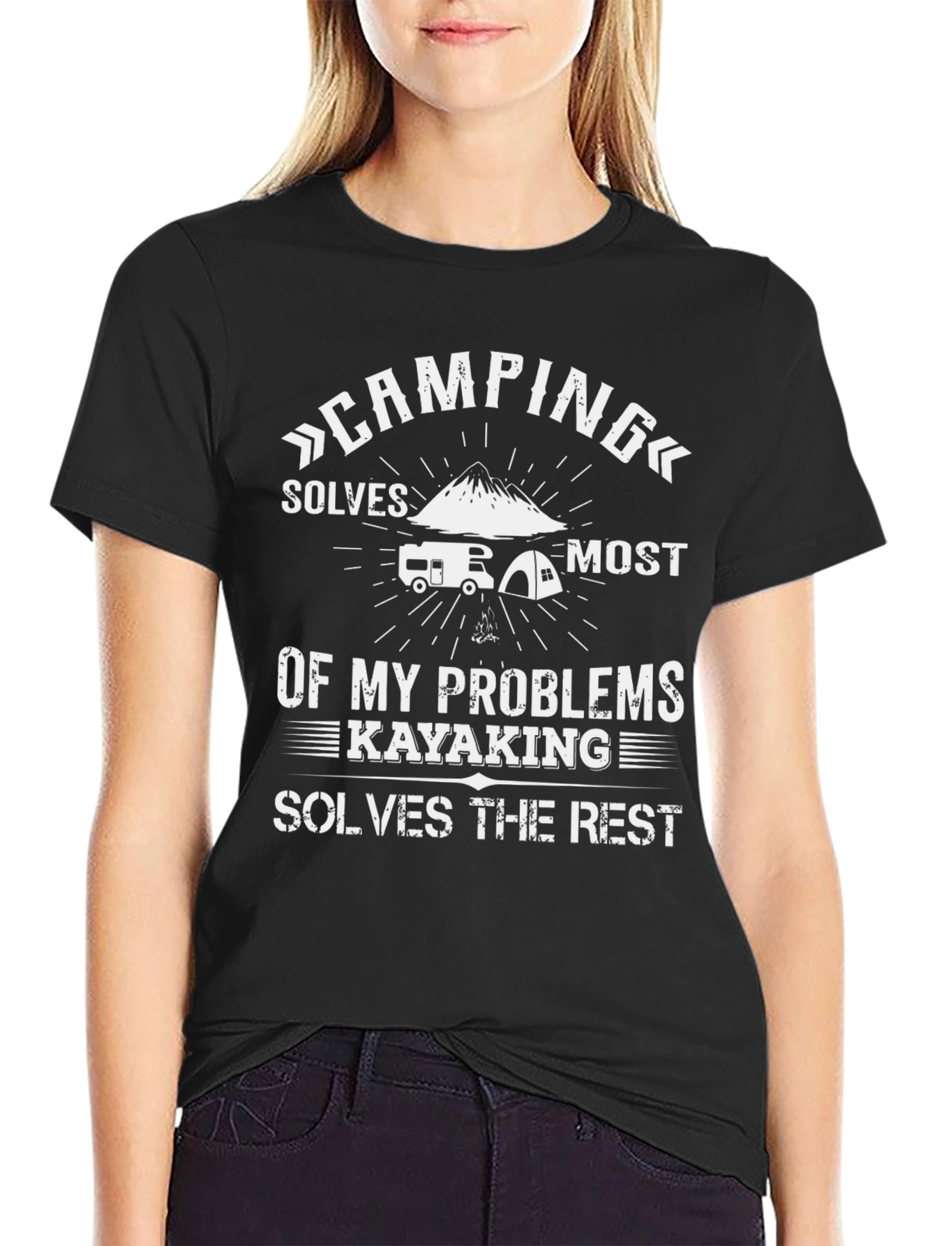 Camping & Kayaking Problem Solver Graphic Tee