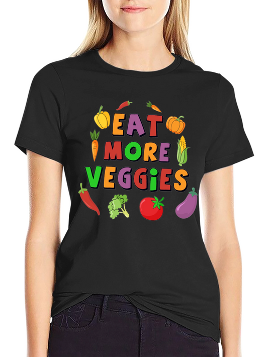 Eat More Veggies T-Shirt: Colorful Graphic Tee