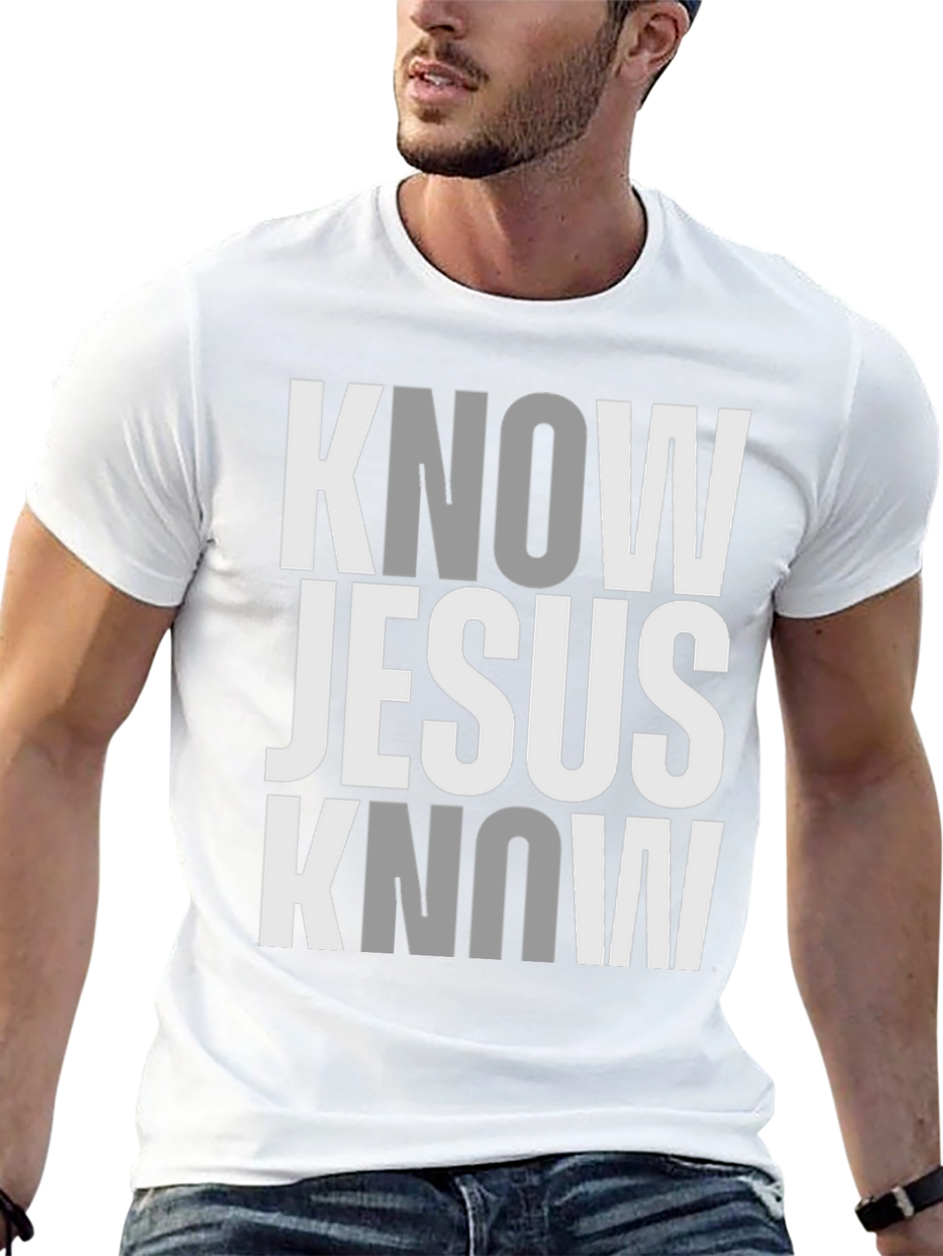 Know Jesus Know Peace - Black Graphic T-Shirt