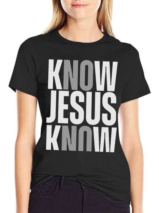 Know Jesus Know Peace - Black Graphic T-Shirt