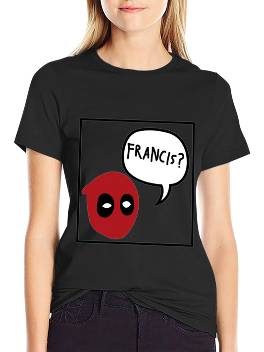 Deadpool Francis? Graphic Black T-Shirt