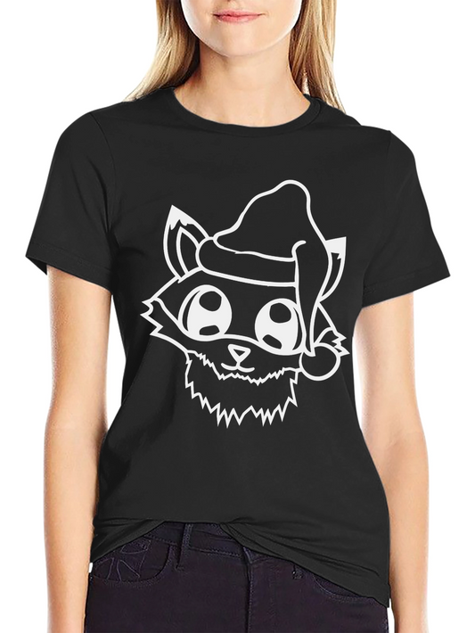 Festive Fox Tee: Holiday Graphic Print T-Shirt