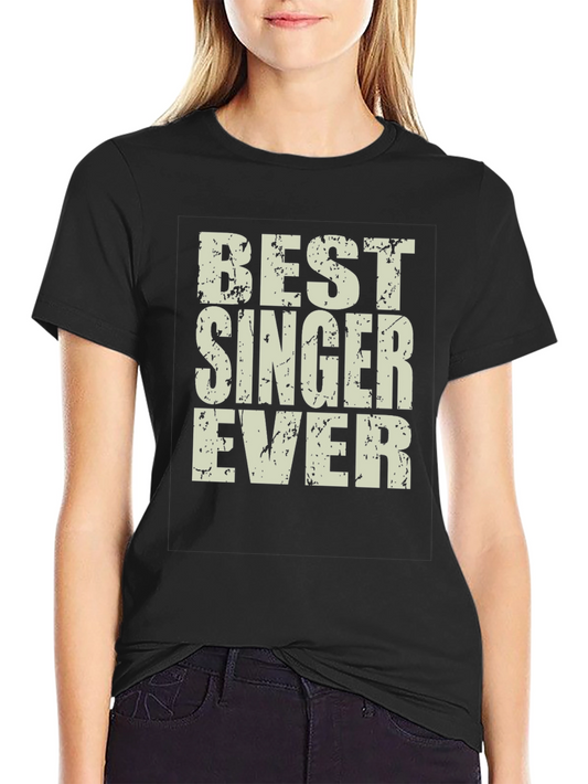 Best Singer Ever Graphic Tee - Black