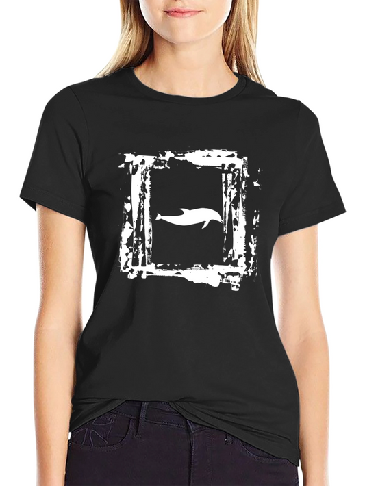 Dolphin Graphic T-Shirt - Distressed Frame