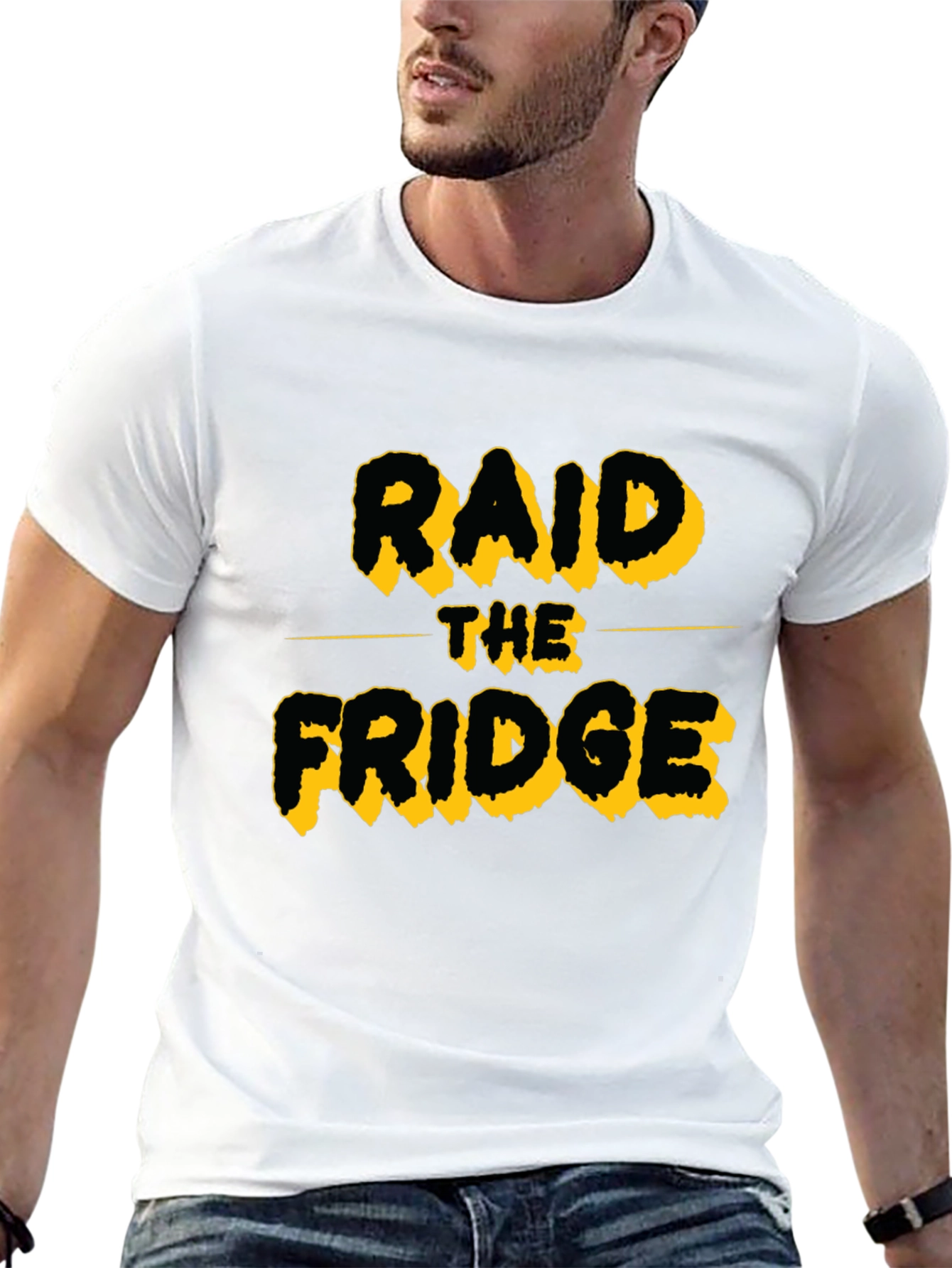 Raid The Fridge Black Graphic T-Shirt
