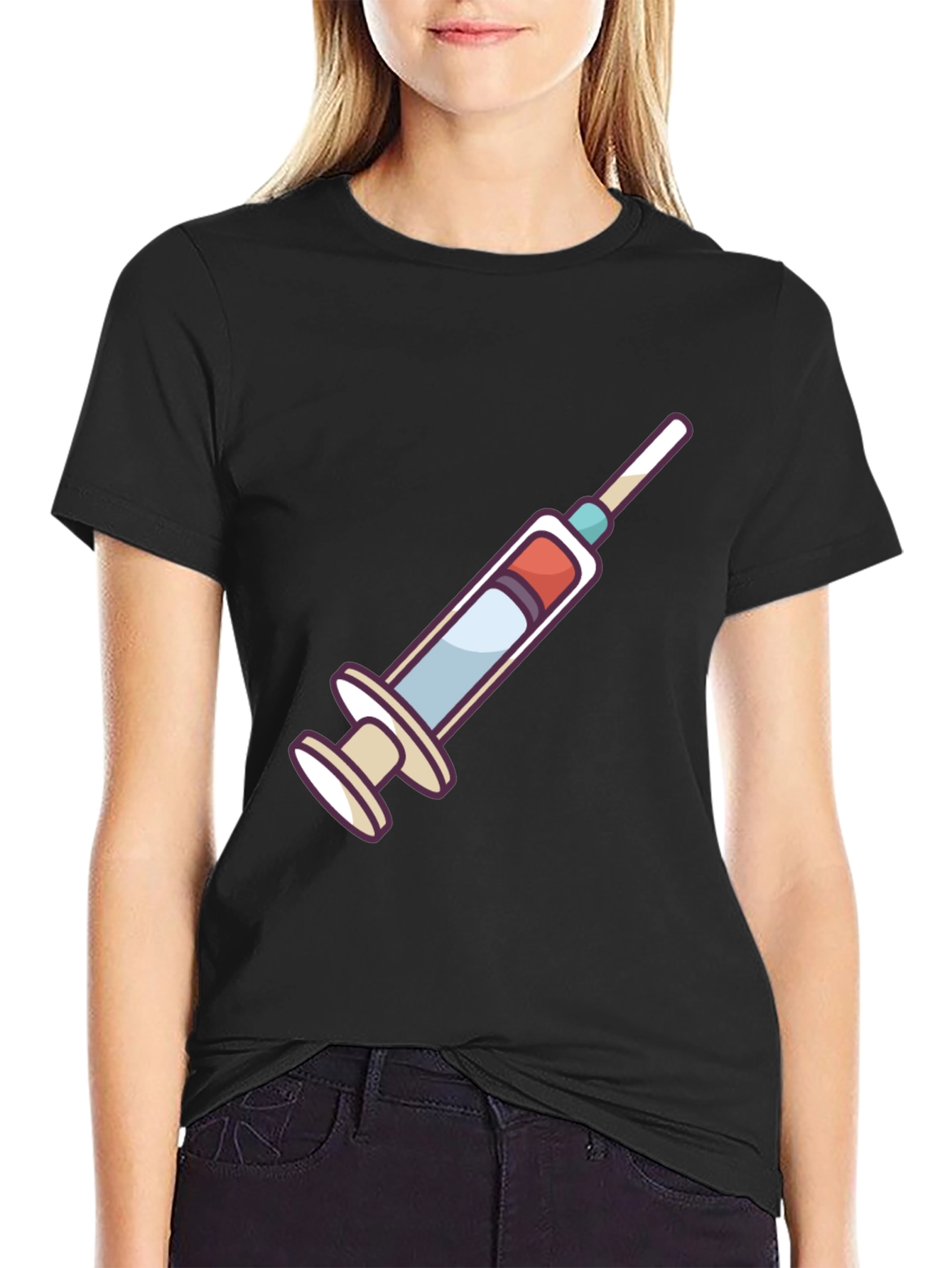 Syringe Graphic Tee - Novelty Design