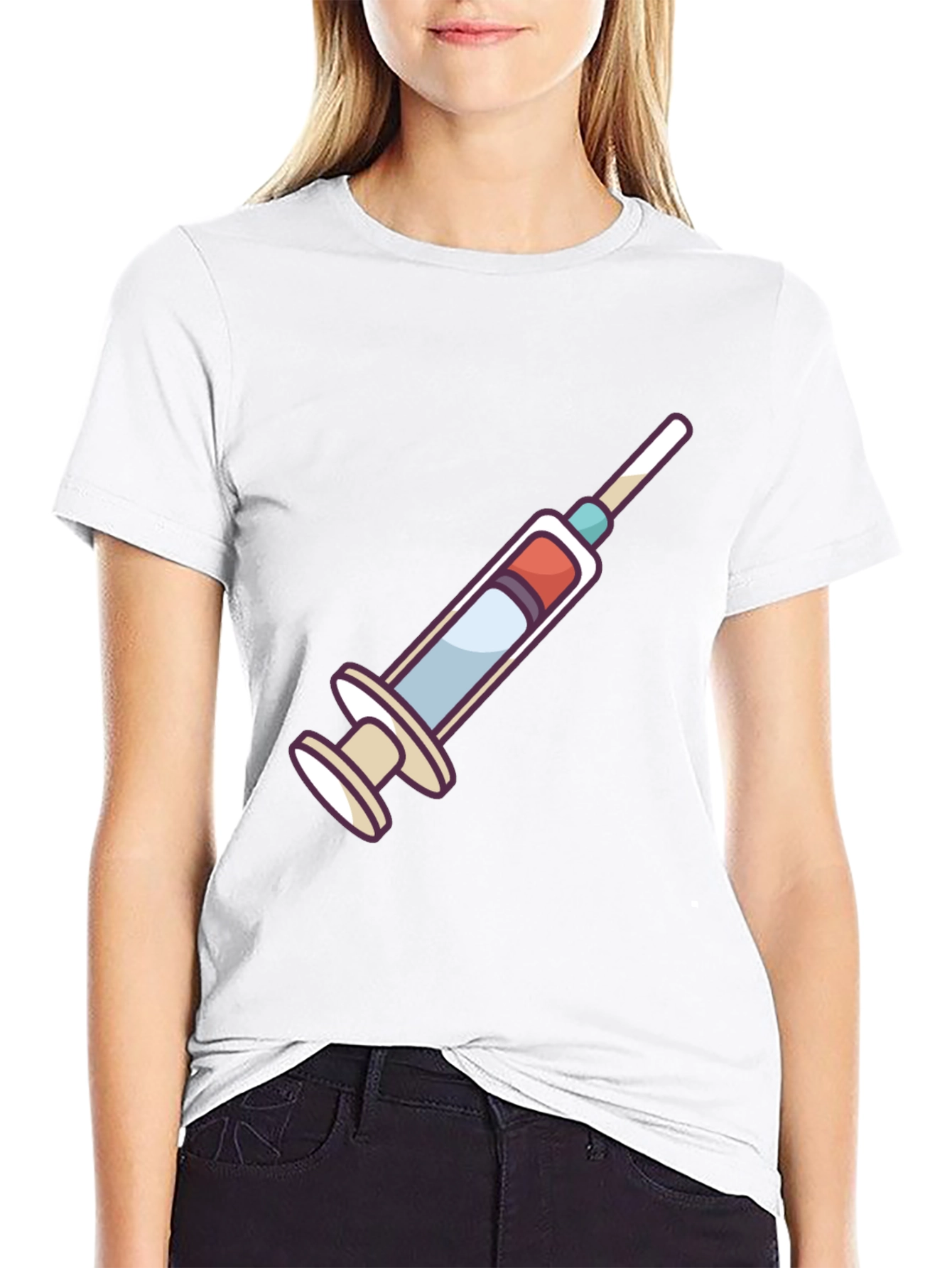 Syringe Graphic Tee - Novelty Design