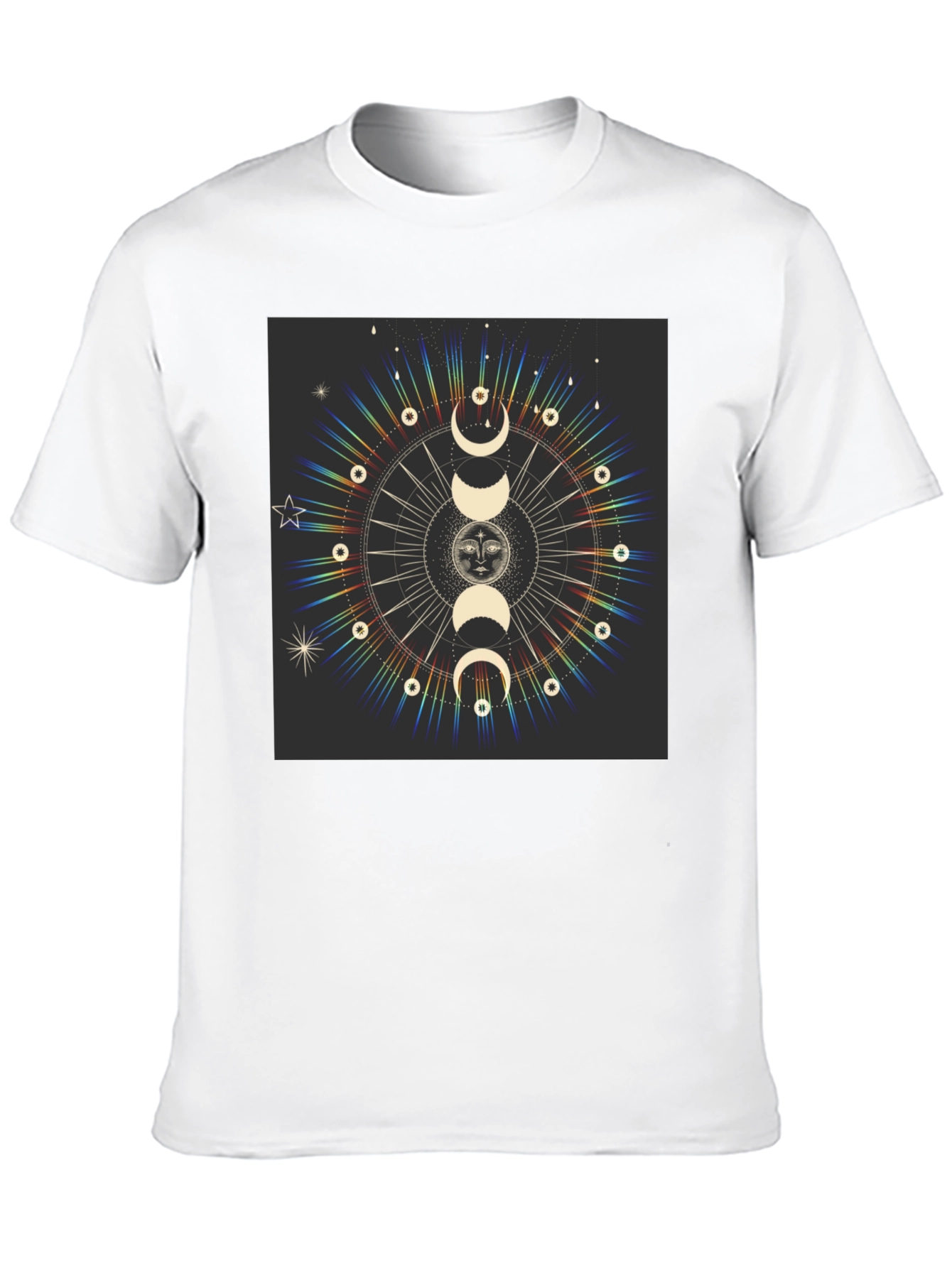 Celestial Moon Phases Graphic T-Shirt