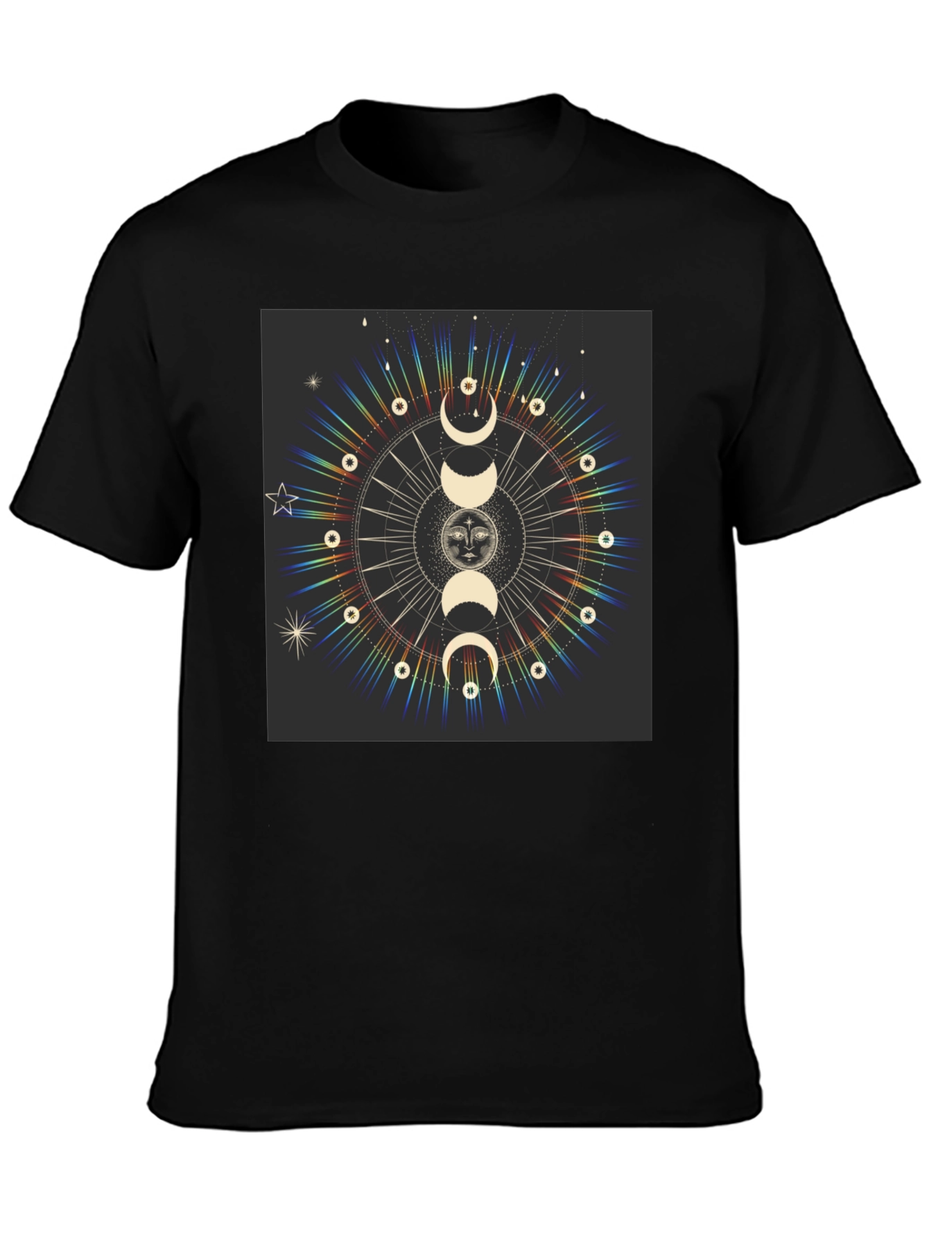 Celestial Moon Phases Graphic T-Shirt