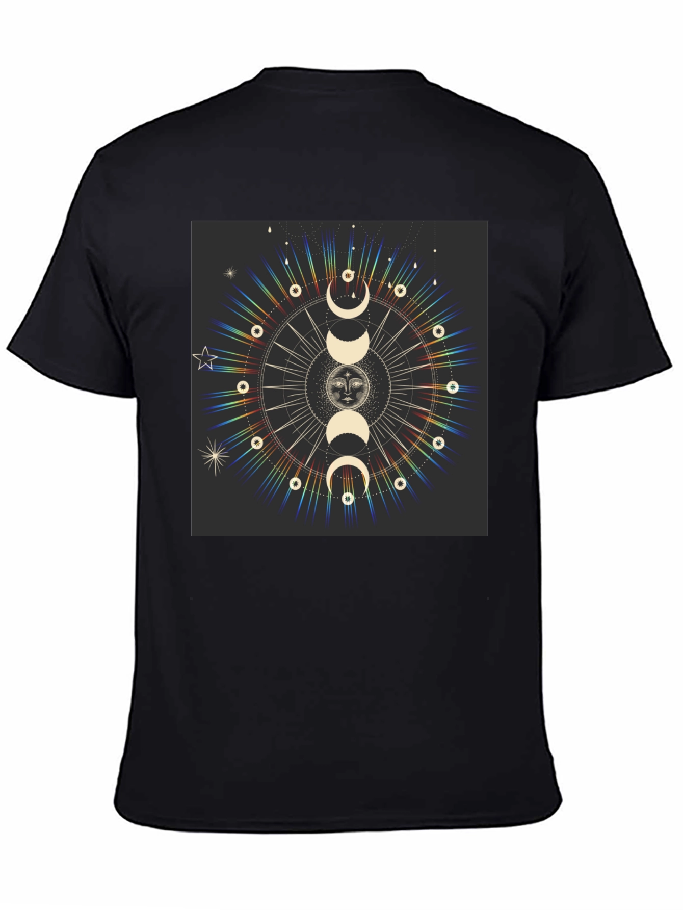 Celestial Moon Phases Graphic T-Shirt