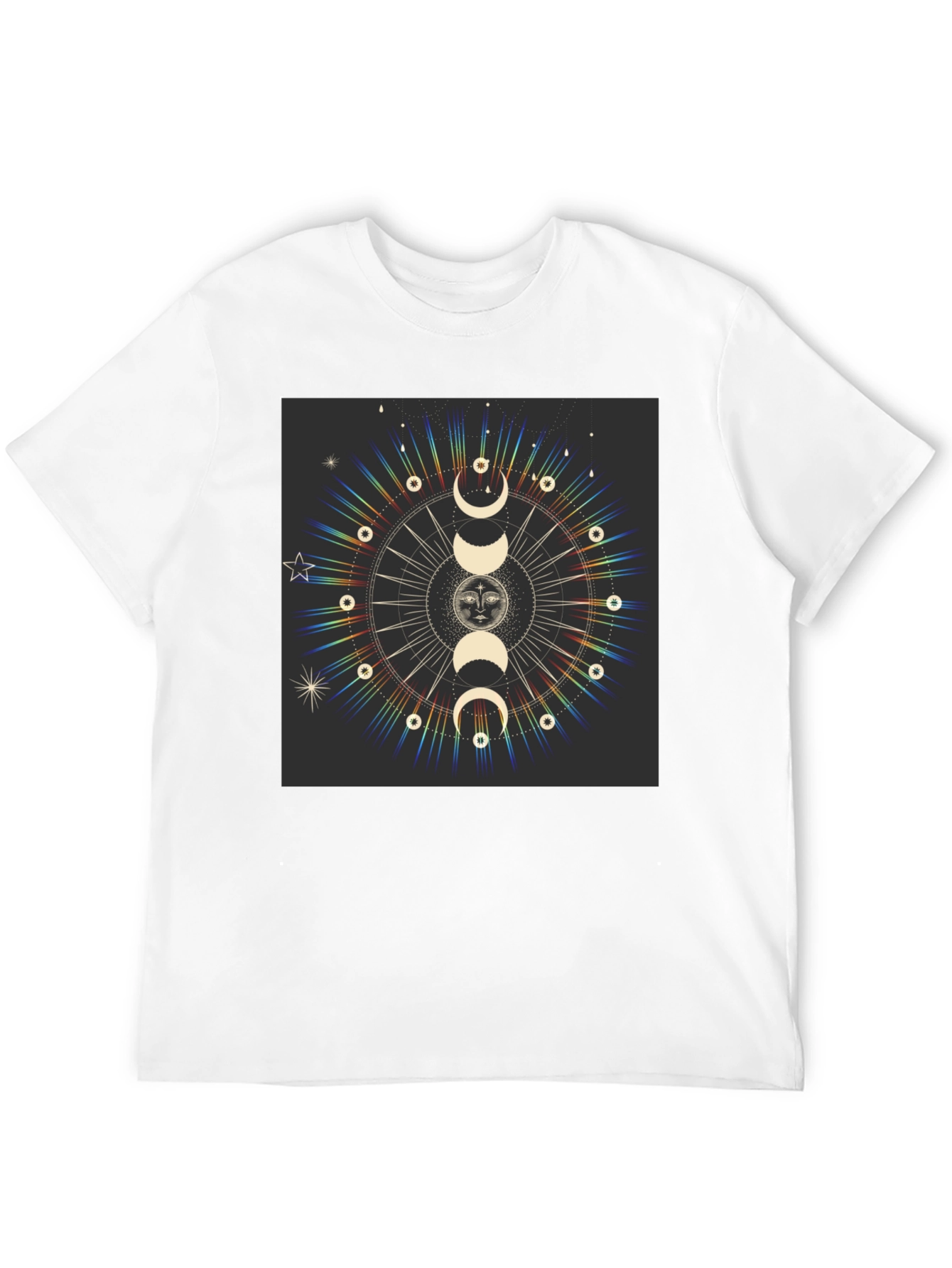 Celestial Moon Phases Graphic T-Shirt