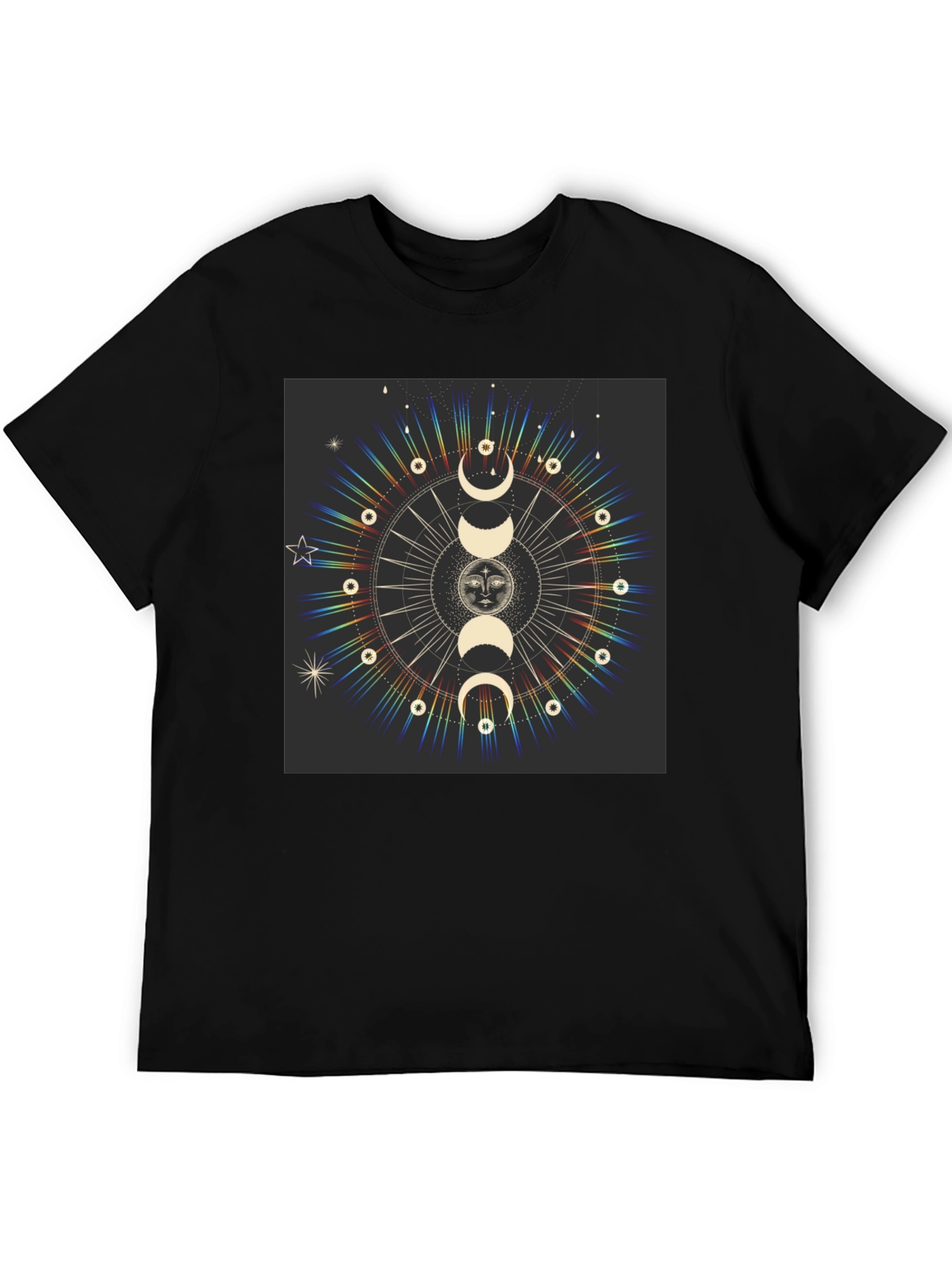 Celestial Moon Phases Graphic T-Shirt