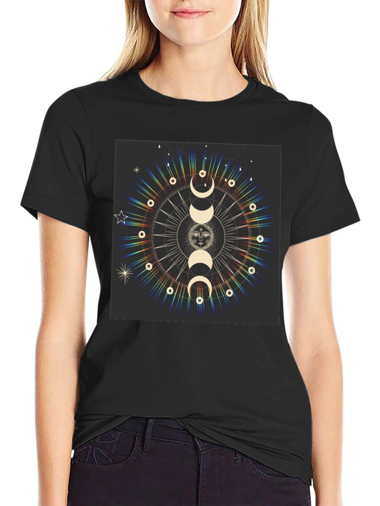 Celestial Moon Phases Graphic T-Shirt